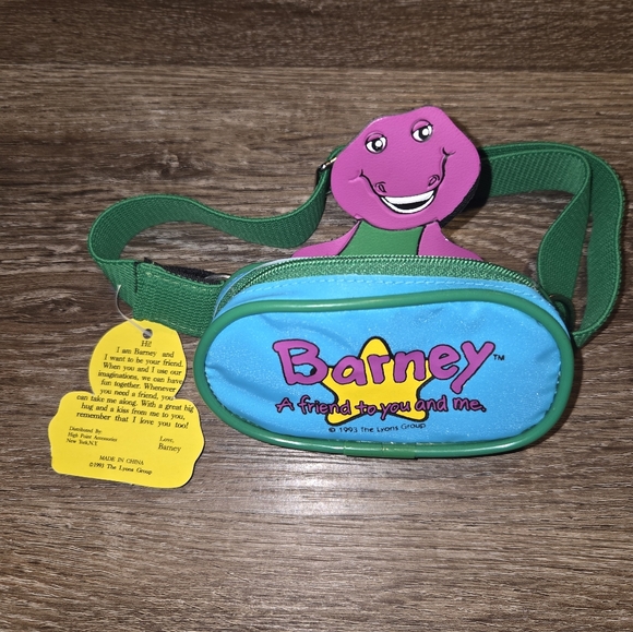 Vintage Barneys Mini Coin Kids Bag - Green and Blue